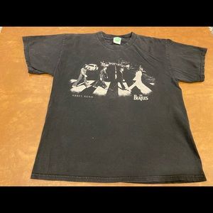 the beatles t-shirt, black, large, mens